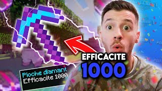 Comment avoir une PIOCHE EFFICACITÉ 1000 sur Minecraft [upl. by Tavia849]