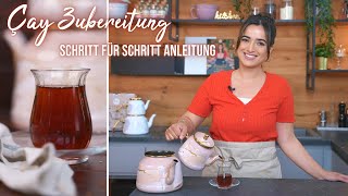 Çay Türkischer Tee Zubereitung  Schritt für Schritt Anleitung von Kiki [upl. by Oigaib637]