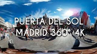 Puerta del Sol Madrid 4K video 360 VR Experience [upl. by Rodl]