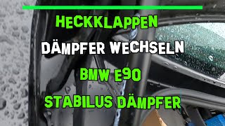 Heckklappen Dämpfer wechseln BMW e90 Limousine Stabilus Kofferraumdämpfer Kofferraum Lift O Mat Heck [upl. by Annawit]