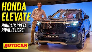 2023 Honda Elevate  New Honda SUV is here to take on the Hyundai Creta  First Look  Autocar India [upl. by Bethina147]