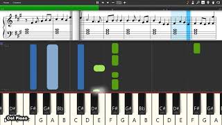 The Longest Johns  Santiana  Piano tutorial and cover Sheets  MIDI [upl. by Bartholemy]