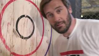 Vikings  Axe Throwing with Clive Standen [upl. by Odlanyer]