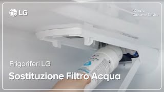 Frigoriferi LG  Come sostituire il filtro dellacqua [upl. by Eirrac]