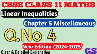 Chapter 5  Miscellaneous QNo 4  Linear Inequalities  CBSE Class 11th Maths in Tamil  NCERT [upl. by Ahcsropal911]