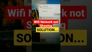 wifi not showing in windows 10  wifi not connecting to laptop  wifi network not showing shorts [upl. by Yearwood]