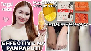 DIY LEMON amp KOJIC SOAP BLEACH  PAANO IAPPLY STEP BY STEP  EFFECTIVE NA PAMPAPUTI AT PAMPAKINIS [upl. by Ilat553]