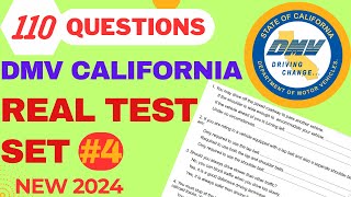 California DMV Knowledge Practice Test 2024  SET 4  DMV Permit Practice Test 2024  110 questions [upl. by Langelo]