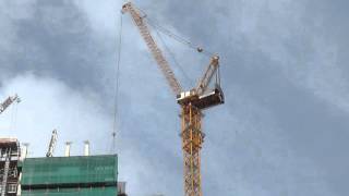 Liebherr HCL Series luffing jib crane NYC [upl. by Imac]