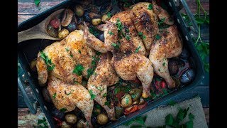 Butterflied Roast Chicken on Veggies [upl. by Fee]