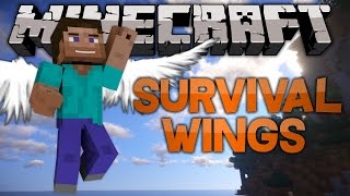 Minecraft Mod Spotlight  SURVIVAL WINGS 172 [upl. by Yetty981]