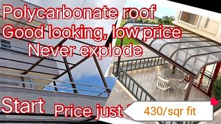 How to make a polycarbonate roof and how much does it cost Full video [upl. by Bonnice260]