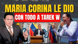 MARIA CORINA LE DIO FUE UNA REVOLCADA A TAREK ¡¡¡GRANDE MUJER [upl. by Atteuqnas]