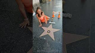 Yajaira logró cumplir el sueño de poner su nombre en la estrella de Hollywood plazalibertad viral [upl. by Thorn]