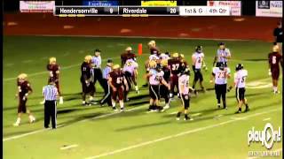 Hendersonvilles Anthony Tates 2nd 1 yd TD [upl. by Araiet490]