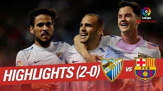 Resumen de Málaga CF vs FC Barcelona 20 [upl. by Peder]