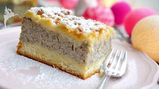 Mohnstreuselkuchen  Mohn Grieß Streusel Kuchen vom Blech  Klassischer Mohnstreusel  Kuchenfee [upl. by Betti]