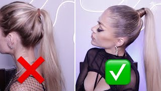 NO MORE BORING PONY With this tutorial youll learn how to make a PERFECT sleek high PONYTAIL 😍 [upl. by Ronen]