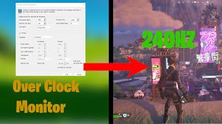 How to overclock your monitors refresh rate Nvidia Only  2023  Fortnite or any game [upl. by Analos]