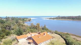 Vista aerea con dron Arroyo Solisgrande en Balneario Solís Maldonado Uruguay [upl. by Amethyst821]