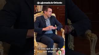 Noboa dijo que invitará un ceviche a AMLO para resolver el conflcito diplomático MéxicoEcuador [upl. by Atineb774]