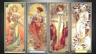 Alphonse Mucha  Art Nouveau ✽ Christian Bergqvist  Last Spring [upl. by Onitram489]