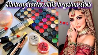 How to 14 Makeup Hacks with Kryolan TV Paint Stick  How to use Kryolan Pan Stick Tips and Tricks [upl. by Rosene912]