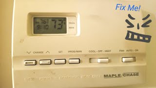 Maple Chase 9600 aka Robertshaw 9600 Thermostat Quick Fix DIY [upl. by Allmon]