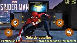 Marvels SpiderMan PS4  Guía de desafíos de Taskmaster  Puntuación Nivel definitivo [upl. by Ramah39]