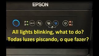 Epson l4150 all lights blinking what to do  Epson L4150 todas luzes piscando o que fazer [upl. by Eenat442]