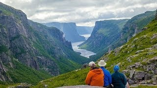 Western Brook Pond Fjord Gros Morne National Park Newfoundland and Labrador [upl. by Yud357]