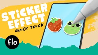 STICKER EFFECT in PROCREATE Shorts  Quick Procreate Tutorial [upl. by Atik]