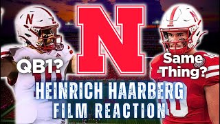 Heinrich Haarberg UNFILTERED FILM REACTION  NEBRASKA’S QB1  STRUGGLES  Husker Football News [upl. by Marcin182]