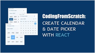 Create Calendar amp Date Picker with React [upl. by Nonregla]