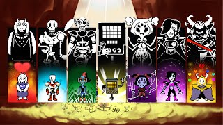 Undertale All Main Boss Battle Themes Pacifist Genocide Final Bosses [upl. by Annaiek983]