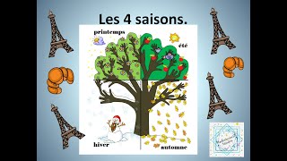 Les 4 saisons en francais Fle Apprendre les 4 saisons et le climat [upl. by Akeihsat]