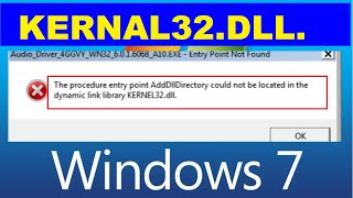 How to fix dynamic link library kernel32dll error on WINDOWS 7  kernel32dll error fix windows 7 [upl. by Nesyaj]