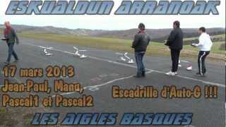 20130317 Escadrille de 4 autogires Durafly AutoG Hobbyking [upl. by Ellerahc]