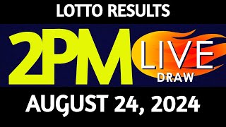 Lotto Result Today 200 pm draw August 24 2024 Saturday PCSO LIVE [upl. by Reginald]