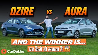 2023 Maruti Dzire Vs Hyundai Aura Old Rivals New Rivalry [upl. by Bollen]