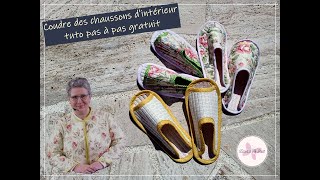 Coudre des chaussons dintérieur  Tutoriel pas à pas gratuit  Patron iThinksew [upl. by Aicenev]