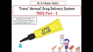 TDDS Part 2 Transdermal Drug Delivery System [upl. by Oznola]