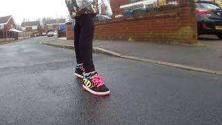 Learn how to use Heelys for the first time Setting off with Heelys [upl. by Ades]