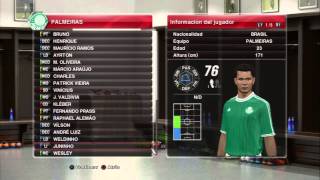 Palmeiras Faces amp Stats  PES 2014 [upl. by Langham]