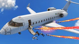 Realistic Aircraft Shootdown Crashes w Ragdolls 😱 Teardown [upl. by Guss]