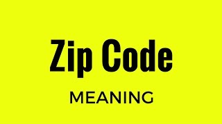 Zip code Meaning [upl. by Llenrap]