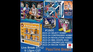 0712  202324 SELECT CONTENDERS RECON  6 Box Hobby Mix 1600 LIVE BREAK [upl. by Patrica586]