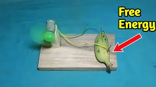 Free energy generator banana by dc motor fan experiments 2023 [upl. by Arrec]