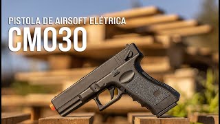 Review Completo Pistola de airsoft elétrica CM030 [upl. by Enilorak]