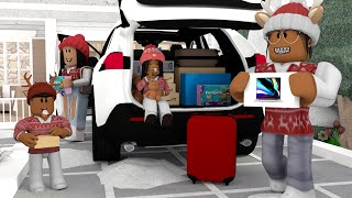 MOVING INTO OUR CHRISTMAS HOME DECORATING Roblox Bloxburg Roleplay [upl. by Aizan224]